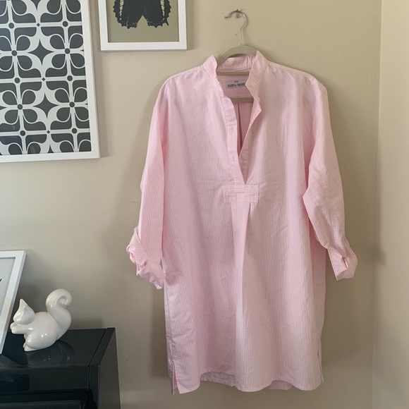 The Sleep Shirt Classic Pink Stripe Short - Picture 1 of 8